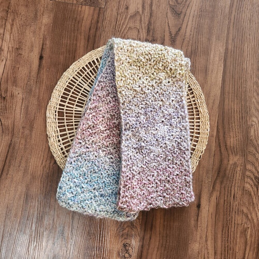 Handmade Colorful Pastel Soft and Cozy Scarf